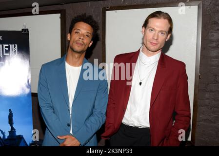 New York, USA. 27th Sep, 2022. Jacob Anderson and Sam Reid attend a photo call for 'Anne Rice's Interview with the Vampire' series held at the IFC Center in New York, NY on September 27, 2022. (Photo by Efren Landaos/Sipa USA) Credit: Sipa USA/Alamy Live News Stock Photo