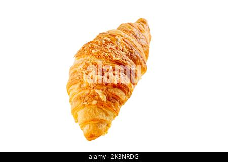 Fresh croissant with cheese isolated on white background Stock Photo