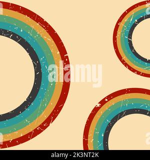 Background in rainbow colors with grunge texture. Vector illustration. Stock Vector