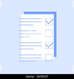 Task list icon. Document with paragraphs Stock Vector