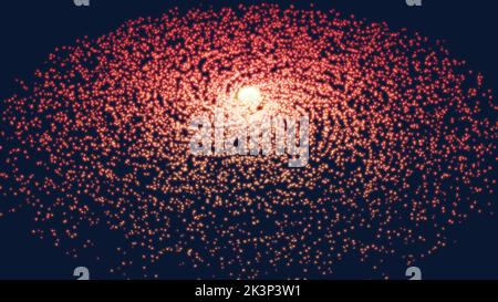 Imploding spheres falling to center of screen Exploding spheres moving ...