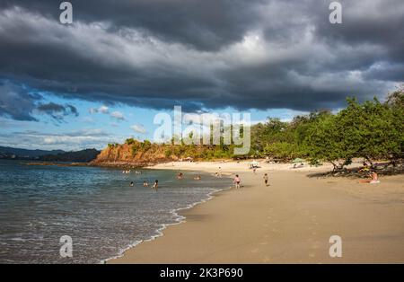 Beautiful Playa Conchal, a beach made of seashells, Guanacaste, Costa Rica Stock Photo