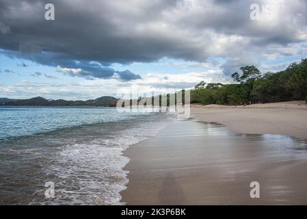 Beautiful Playa Conchal, a beach made of seashells, Guanacaste, Costa Rica Stock Photo