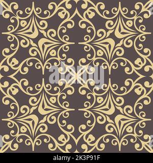 Orient vector classic brown and golden pattern. Seamless abstract background with vintage elements. Orient pattern. Ornament for wallpapers and packaging Stock Vector
