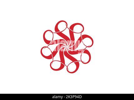 Floral Mandala Tatto Mehndi Swirl Flower Logo Design Mandala Design for Multiuse Stock Vector