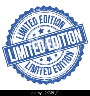 LIMITED EDITION text written on blue round stamp sign Stock Photo
