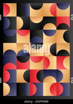 Abstract; Geometric Poster cover flyer designs Stock Vector
