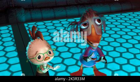 Chicken Little & Ugly Duckling Film: Chicken Little (2005) Characters: Chicken Little &  Director: Mark Dindal 04 November 2005   **WARNING** This Photograph is for editorial use only and is the copyright of DISNEY and/or the Photographer assigned by the Film or Production Company and can only be reproduced by publications in conjunction with the promotion of the above Film. A Mandatory Credit To DISNEY is required. The Photographer should also be credited when known. No commercial use can be granted without written authority from the Film Company. Stock Photo