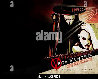 eMoviePoster.com: 4z1128 V FOR VENDETTA teaser DS 1sh 2005 Wachowskis,  Natalie Portman, silhouette of Hugo Weaving!