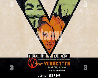 eMoviePoster.com: 4z1128 V FOR VENDETTA teaser DS 1sh 2005 Wachowskis,  Natalie Portman, silhouette of Hugo Weaving!