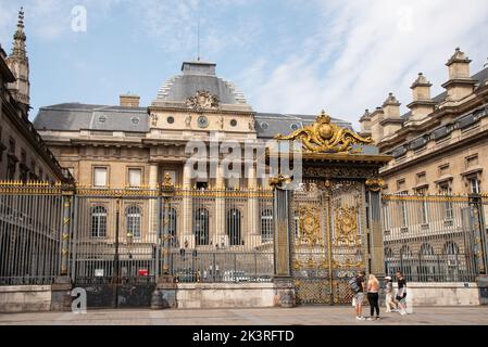 Paris, France. August 2022. Conciergerie and Tour d'Horloge Palais Justice in Paris. High quality photo Stock Photo