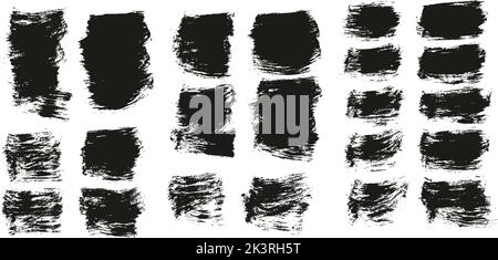 Flat Paint Brush Thick Short Background High Detail Abstract Vector Background Set Stock Vector