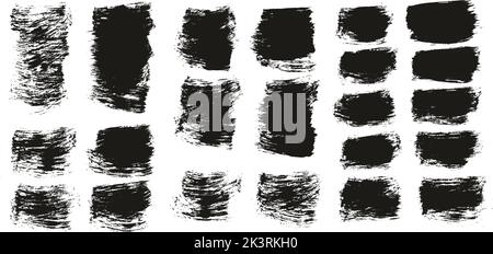Flat Paint Brush Thick Short Background High Detail Abstract Vector Background Set Stock Vector