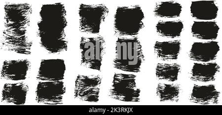 Flat Paint Brush Thick Short Background High Detail Abstract Vector Background Set Stock Vector