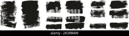 Flat Paint Brush Thick Short Background High Detail Abstract Vector Background Set Stock Vector