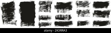 Flat Paint Brush Thick Short Background High Detail Abstract Vector Background Set Stock Vector
