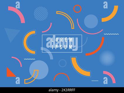 Geometric shape compositions background. Dynamic shapes composition. Vector illustrations. Stock Vector