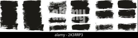 Flat Paint Brush Thick Short Background High Detail Abstract Vector Background Set Stock Vector