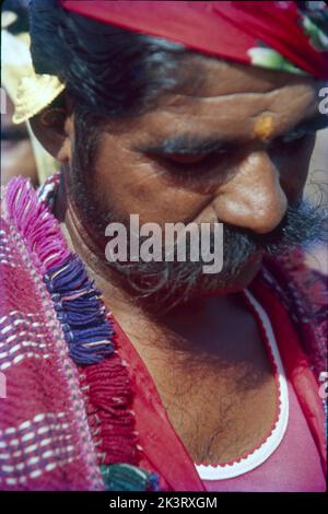 Tribal Man at Tarnetar Fair, Gujrat Stock Photo
