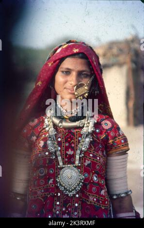 women from kutch with embroidered mirrored colourful dress gujrat india