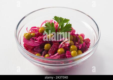 tasty vinaigrette in a glass bowl. Healthy diet Stock Photo