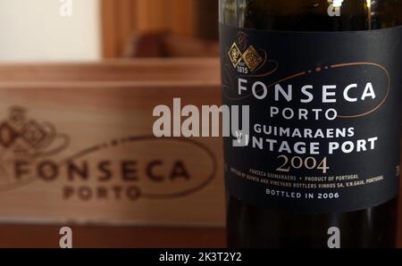 Fonseca Port Porto,Guimaraens Vintage Port,2004 Stock Photo