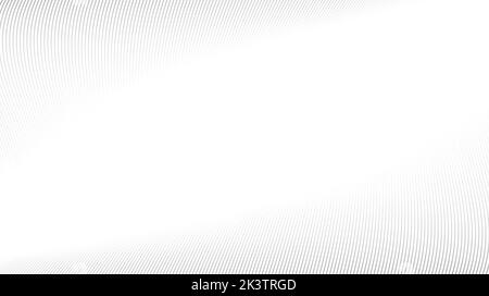 Wavy lines background. Abstract gray stripes texture. Warped and curved lines wallpaper. Minimalistic design template Stock Vector