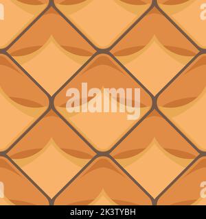 Ripe Pineapple Fruit Seamless Pattern. Sweet Organic Texture Stock Vector