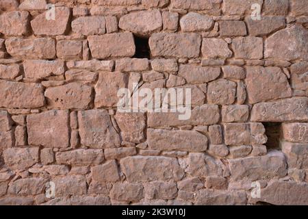 old red stone wall background Stock Photo