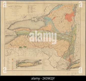 Economic and geologic map of the state of New York showing the location ...