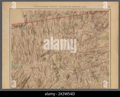 Double Page Plate No. 12: Westchester County - Vicinity of Croton Lake Cartographic. Atlases, Maps, Maps, Topographic maps. 1891. Lionel Pincus and Princess Firyal Map Division. New York (N.Y.), New York Metropolitan Area Stock Photo