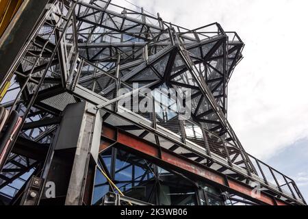 Steel construction of Bolt Tower in Dolni Vitkovice in Ostrava, Czech Republic Stock Photo