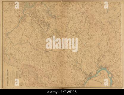 New Jersey, Double Page Sheet No. 8 Map of Trenton Cartographic. Atlases, Maps. 1884 - 1889. Lionel Pincus and Princess Firyal Map Division. New Jersey, Geology , New Jersey Stock Photo