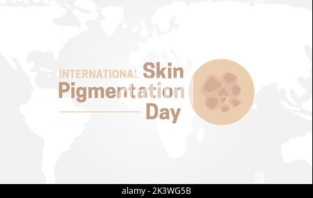 International Skin Pigmentation Day Background Design with Skin Illustration Stock Vector