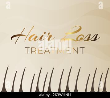 Hair Loss Treatment Simple Illustration Stock Vector
