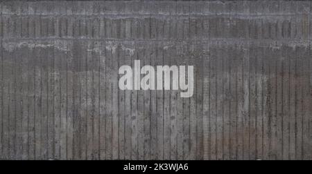Front view of messy and dirty gray concrete wall. High resolution full frame textured background. Copy space. Stock Photo