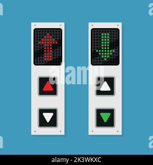 Elevator lift icon man and arrows up down icons. Elevator, lift icons ...