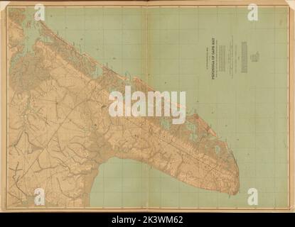 New Jersey, Double Page Sheet No. 17 Map of Cape May Cartographic. Atlases, Maps. 1884 - 1889. Lionel Pincus and Princess Firyal Map Division. New Jersey, Geology , New Jersey Stock Photo