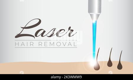 Laser Hair Removal Background Illustration Design Stock Vector