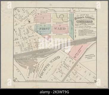 Map of Webster's Addition to the city of Dunkirk, N.Y. Cartographic. Maps, Cadastral maps. 1880. Lionel Pincus and Princess Firyal Map Division. Real property , New York (State) , Dunkirk, Webster's Addition (Dunkirk (N.Y.)), Dunkirk (N.Y.) Stock Photo