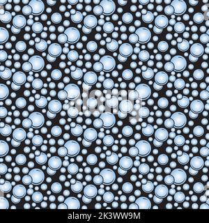 Soap bubbles seamless pattern. Vector background Stock Vector