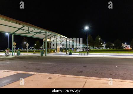 Exterior night images of the terminal at airport in Panama City, FL Stock Photo
