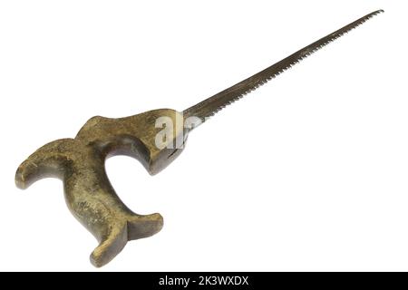 vintage keyhole saw isolated on white background Stock Photo