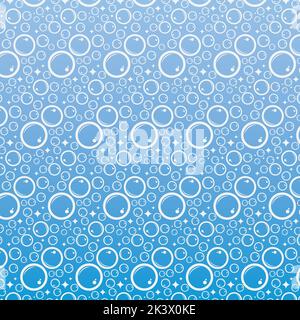 Soap bubbles seamless pattern. Vector background Stock Vector
