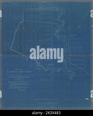 Map of Flatbush Meadows situated at Fresh Creek, Section 24, Borough of Brooklyn. Surveyed 1917 by Fairfield & Dow. Cartographic. Maps. 1917. Lionel Pincus and Princess Firyal Map Division. Brooklyn (New York, N.Y.), Maps Stock Photo