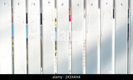 White wooden boards vertical background lines Stock Photo