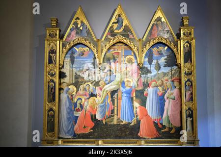 The Santa Trinita Altarpiece by Fra Angelico in the San Marco Museum in Florence Italy Stock Photo