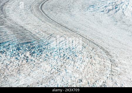 Close up of Salmon glacier and glacial ice flow near Stewart, British Columbia, Canada. Stock Photo