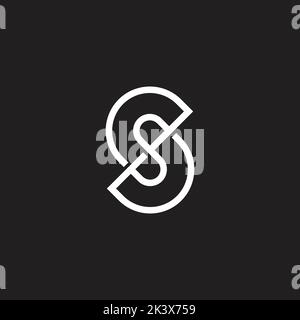 letter dp linked infinity line geometric logo vector Stock Vector