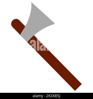 Vector illustration of instrument ax in cartoon flat style isolated on white background for web, print, stickers Stock Vector
